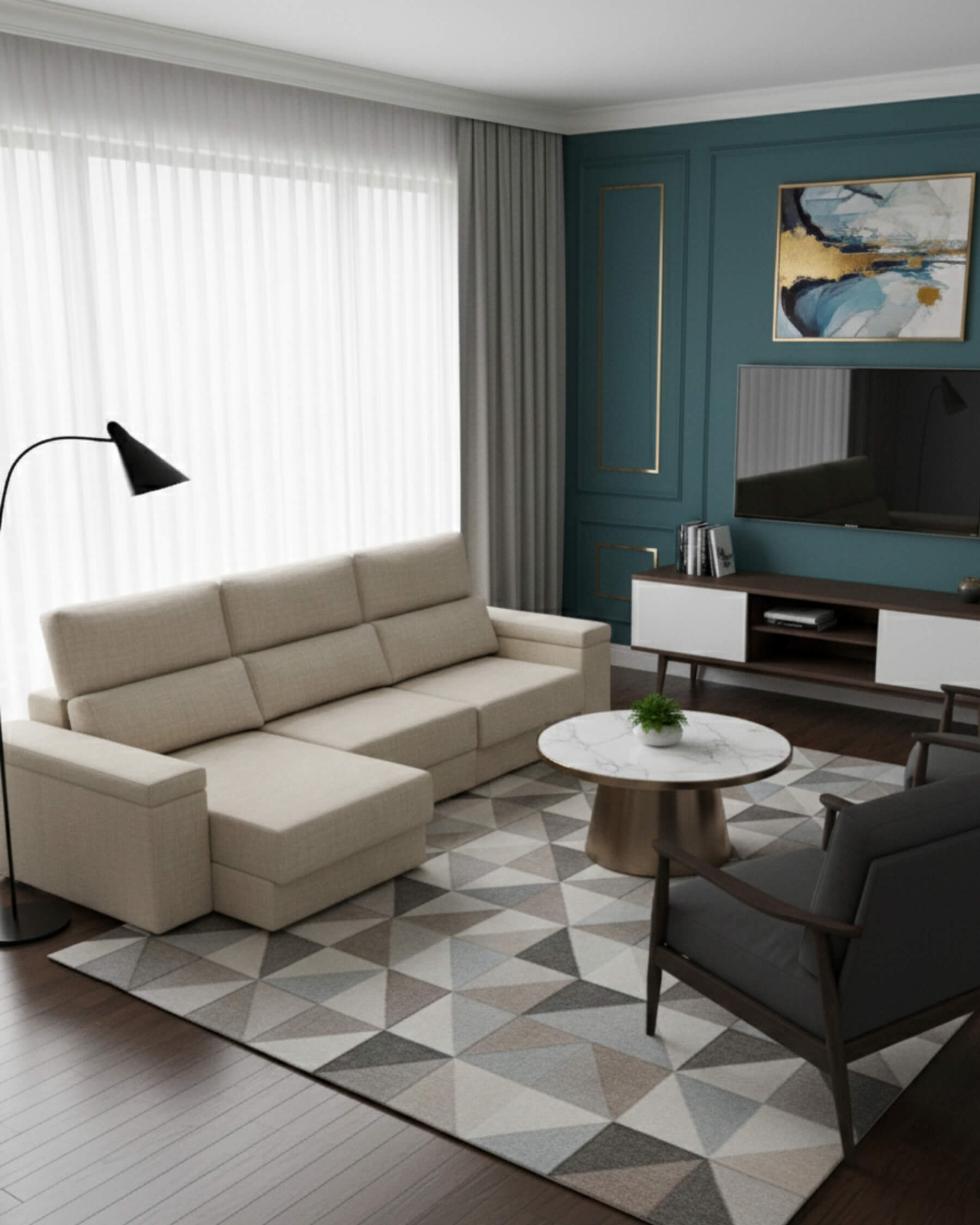 Sofá Chaiselongue Amare Crudo